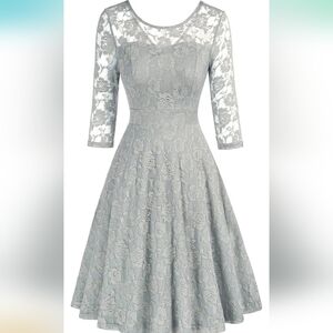 A-Line Dress in Light Gray